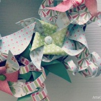 pinwheel wreath closeup pinwheel wreath closeup