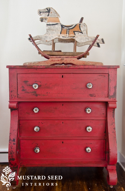 Miss Mustard Seed's Milk Paint Tricycle Red Dresser Miss Mustard Seed's Milk Paint Tricycle Red Dresser