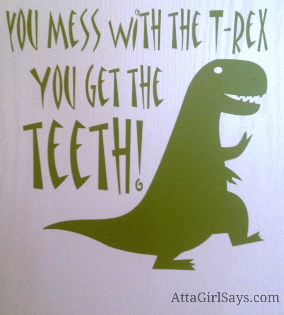 You Mess With the T-Rex decal T-Rex dinosaur vinyl wall decal
