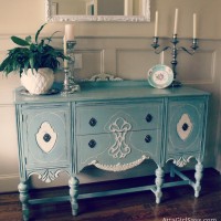 McCoy Planter on Duck Egg Green Annie Sloan Chalk Paint Buffet
