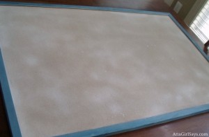 bulletin board primed and painted