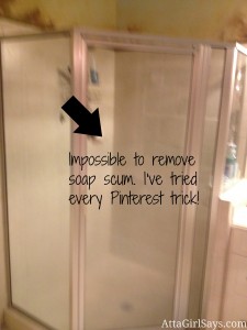 master bathroom makeover soap scum shower doors