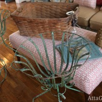 thrift shopping finds iron planters crop basket