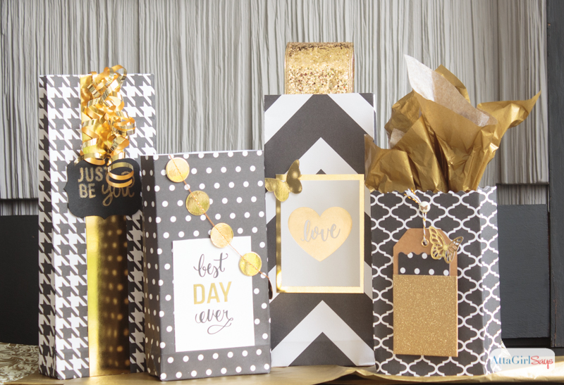 Girly & Glam Scrapbook Paper Gift Bags