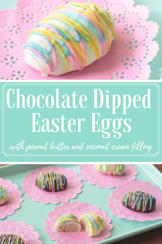 tray filled with white chocolate and chocolate peanut butter Easter eggs