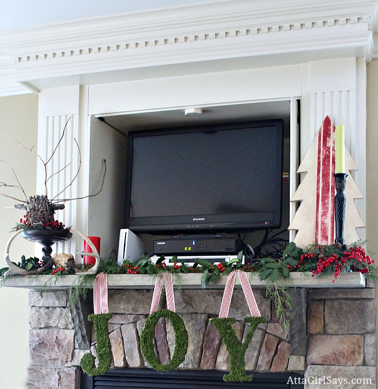 Christmas mantel keeping it real