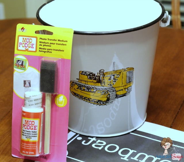 French enamel compost bucket