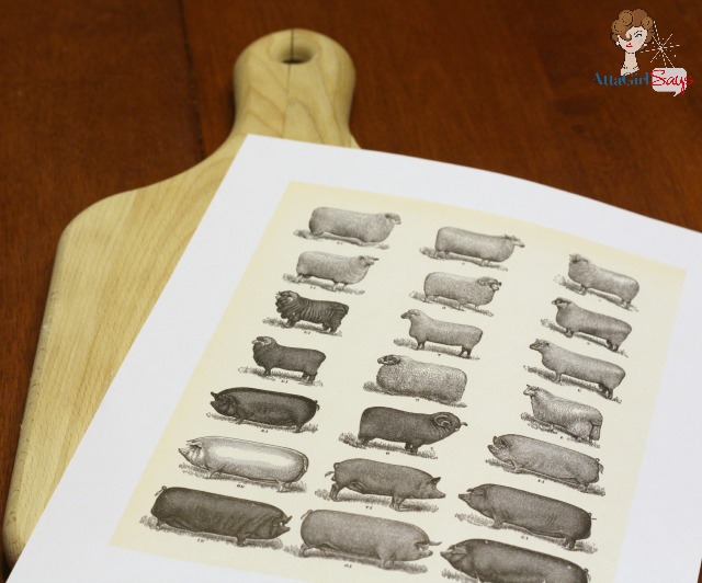 wooden cutting board photo transfer project