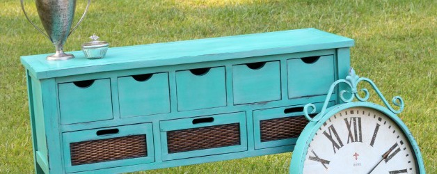 Atta Girl Says: Custom Handpainted Caribbean Blue Buffett and Clock
