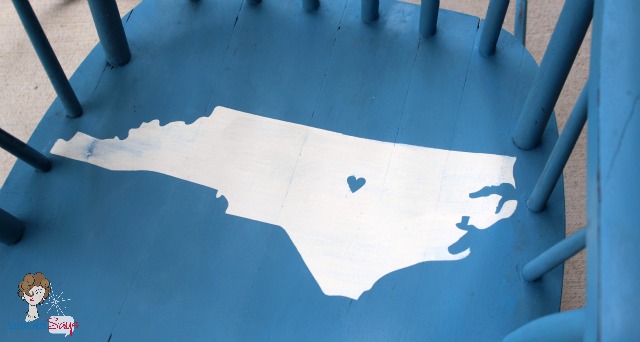 North Carolina State Silhouette Rocking Chair