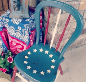 Stenciled Painted Chairs Using a Silhouette Machine : Atta Girl Says