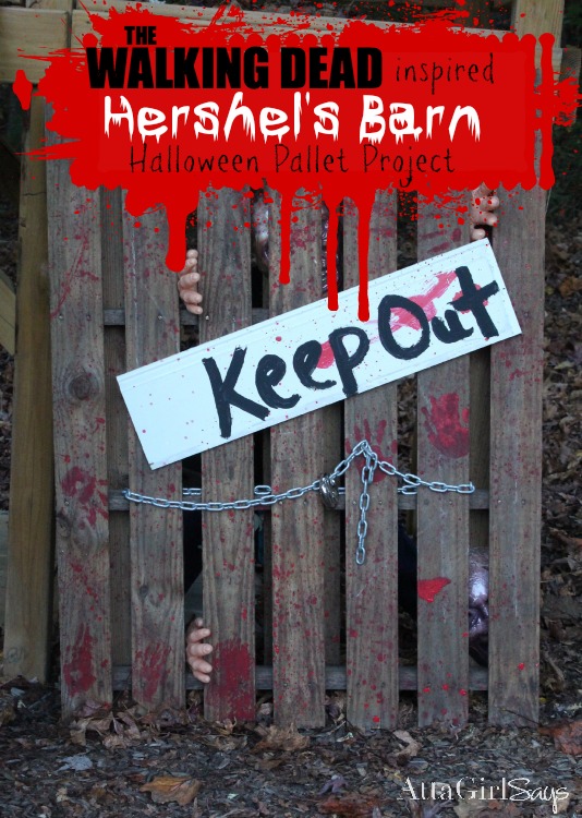 'Walking Dead Halloween Decorations: Hershel's Barn Made out of a Pallet