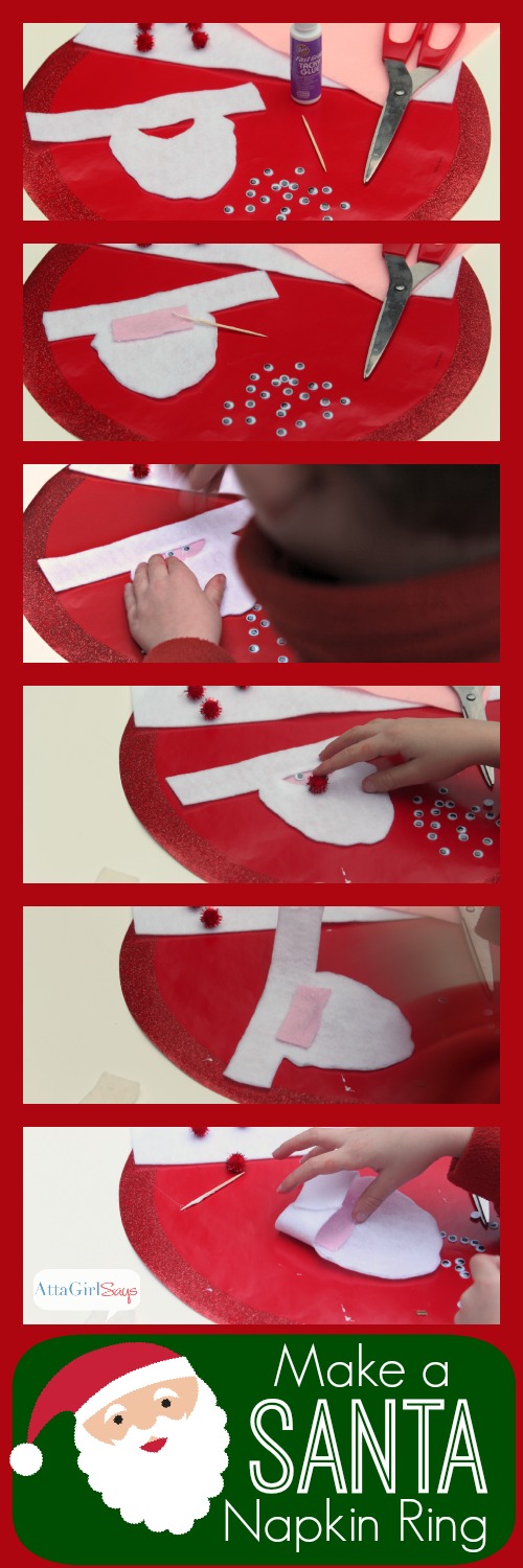 Easy Crafts for Kids: Felt Santa Napkin Rings
