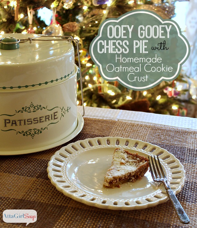 Absolutely Addictive Ooey Gooey Chess Pie with Homemade Oatmeal Cookie Crust