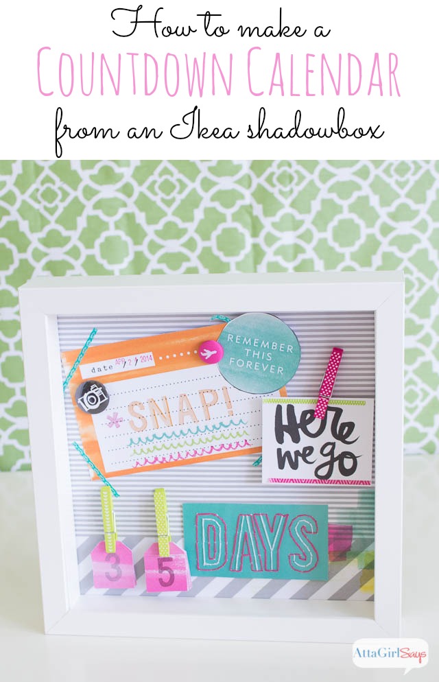 How to Make a Calendar Countdown Craft from an Ikea Ribba Frame