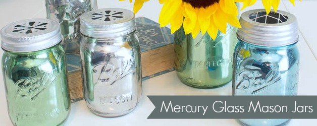 Mirrored Mercury Glass Mason Jar Crafts