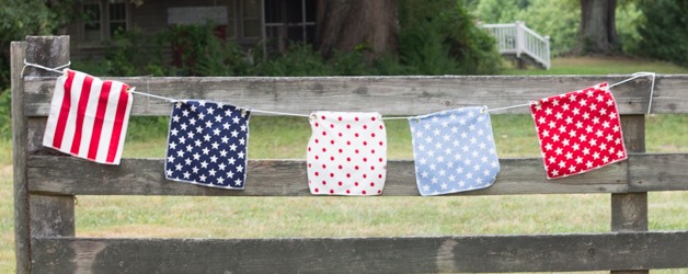 Easy DIY Patriotic Bunting: Make one in 5 minutes or less!