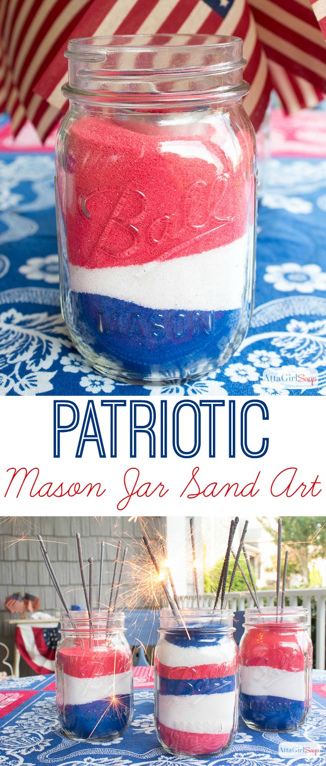 American Flag Mason Jar Decorations