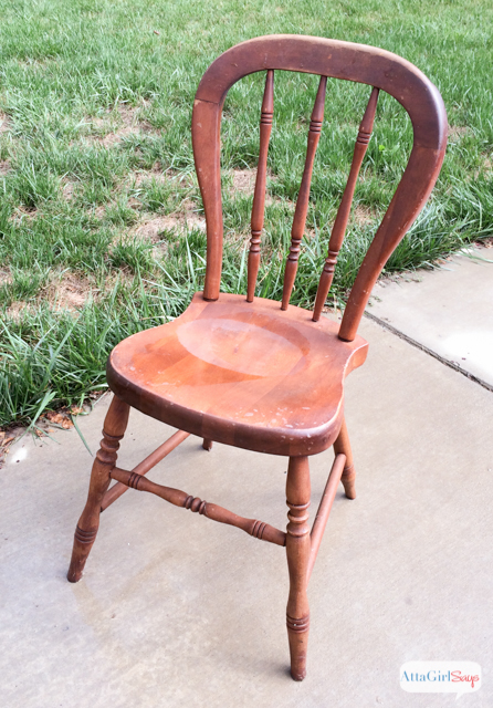 Mason Jar Stenciled Chair in Miss Mustard Seed Milk Paint in Eulalie's Sky