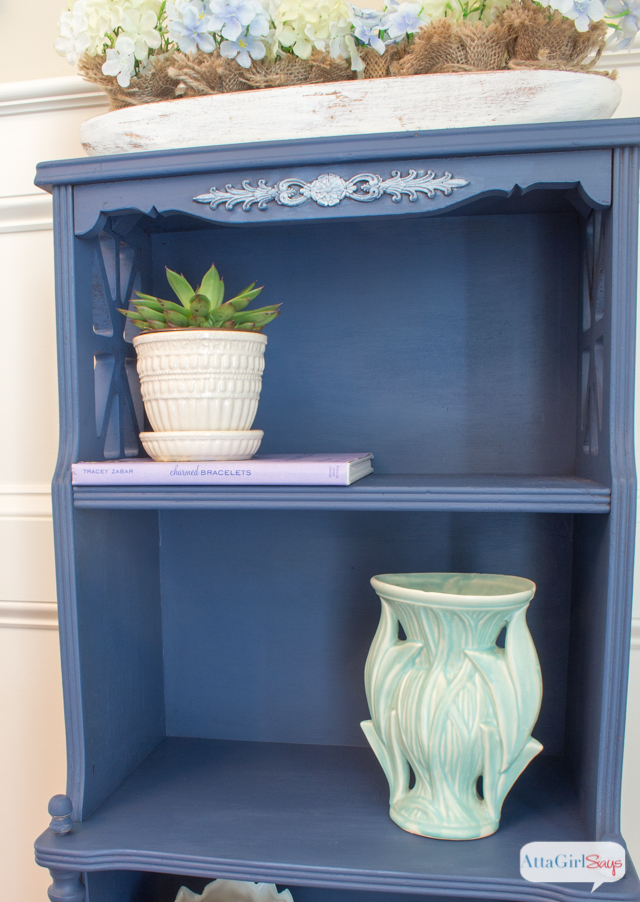 Indigo Blue Painted Bookshelf