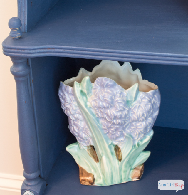 Indigo Blue Painted Bookshelf