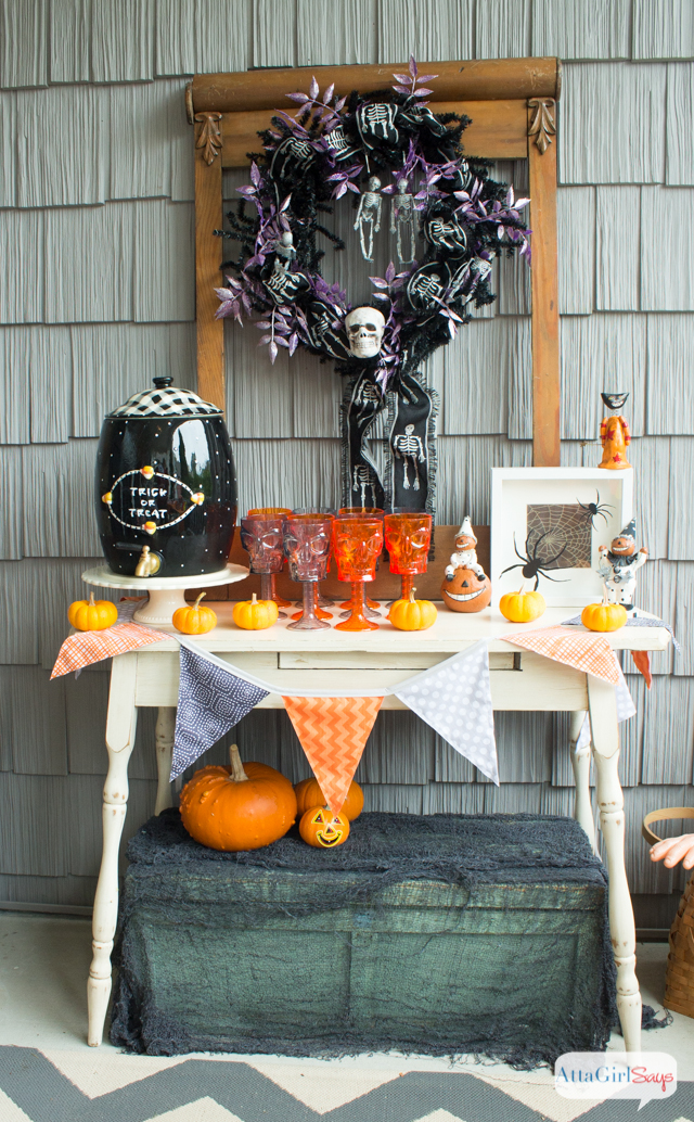 Kids love playing with their food, so why not throw a Halloween bash that encourages it! So many great ideas for Halloween snacks, crafts and activities, like a drinkable potions bar at AttaGirlSays.com #spookysnacks #shop #cibias