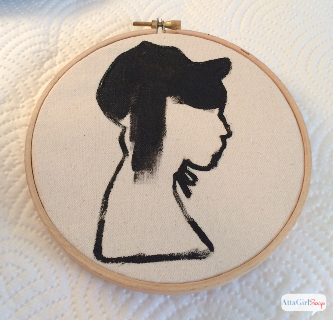 No-Sew Thanksgiving Embroidery Hoop Art Silhouettes