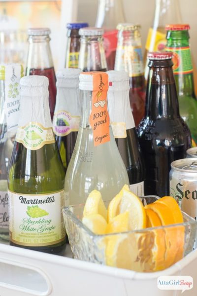 Treat the designated drivers at your party like VIPs with a special bar filled with festive and fancy non alcoholic drinks. They'll love all these alcohol-free "beer" and "wine" options.