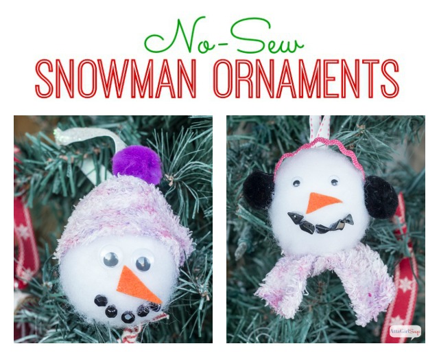 No-Sew Snowman Christmas Ornaments