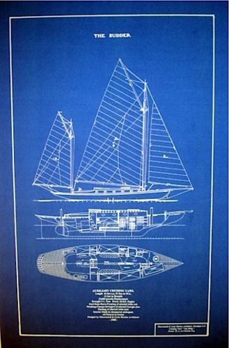 Vintage Maritime Nautical Decor: Maritime Blueprint