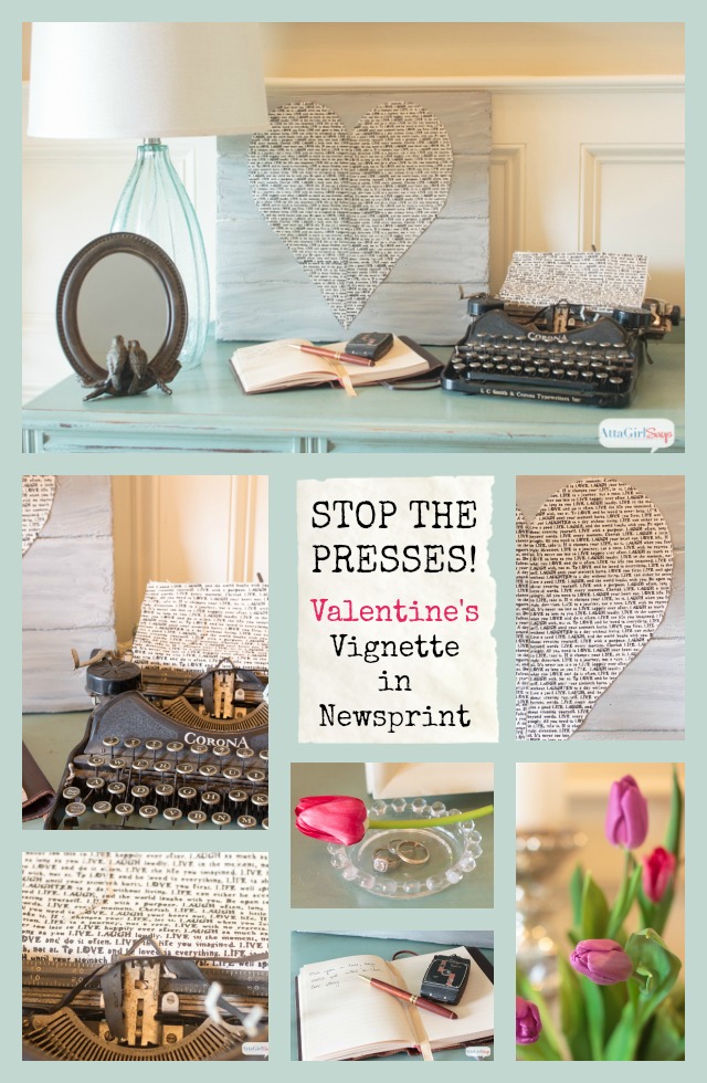 Stop the Presses: Valentines Decorations in Newsprint: