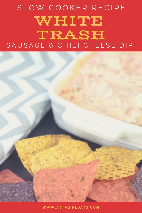 sausage chili cheese dip with tortilla chips