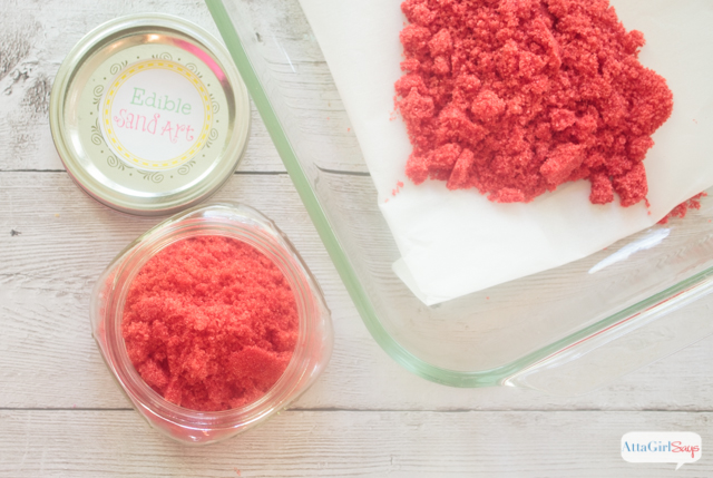 Kids will love making edible sand art creations. Mix up a batch of colorful, edible  "sand" using sugar and your favorite Kool-Aid flavors. The sweet and sour flavor will remind you of your favorite candy. 