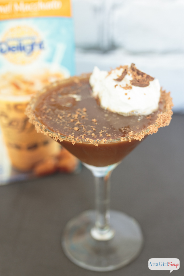 Sometimes, I like my coffee with a little kick!  This iced coffee and chocolate martini really hits the  spot! #IDelightIn10 #spon #IDelight