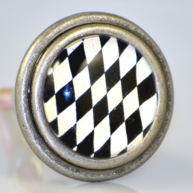 Charleston Knob Company Vintage Pewter Harlequin Knobs