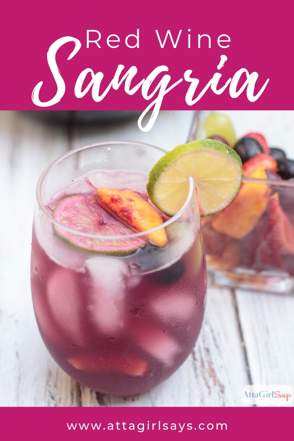 red wine sangria with fruit