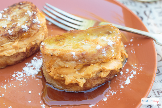 This mouth watering Pumpkin Pie Spice Stuffed French Toast should be your go-to fall breakfast. It features a sweet pumpkin cream cheese mixture sandwiched between slices of French bread and fried to golden perfection.
