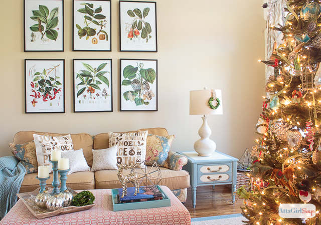 If you like vintage style and color, you'll love this vintage Christmas home tour at AttaGirlSays.com. Room after room of inspiration, featuring fabulous vintage finds mixed with modern details. You'll love all the gorgeous fabrics, and the way the homeowners use pattern and color. And if you're crushing on gold, you don't want to miss the living room in this house!