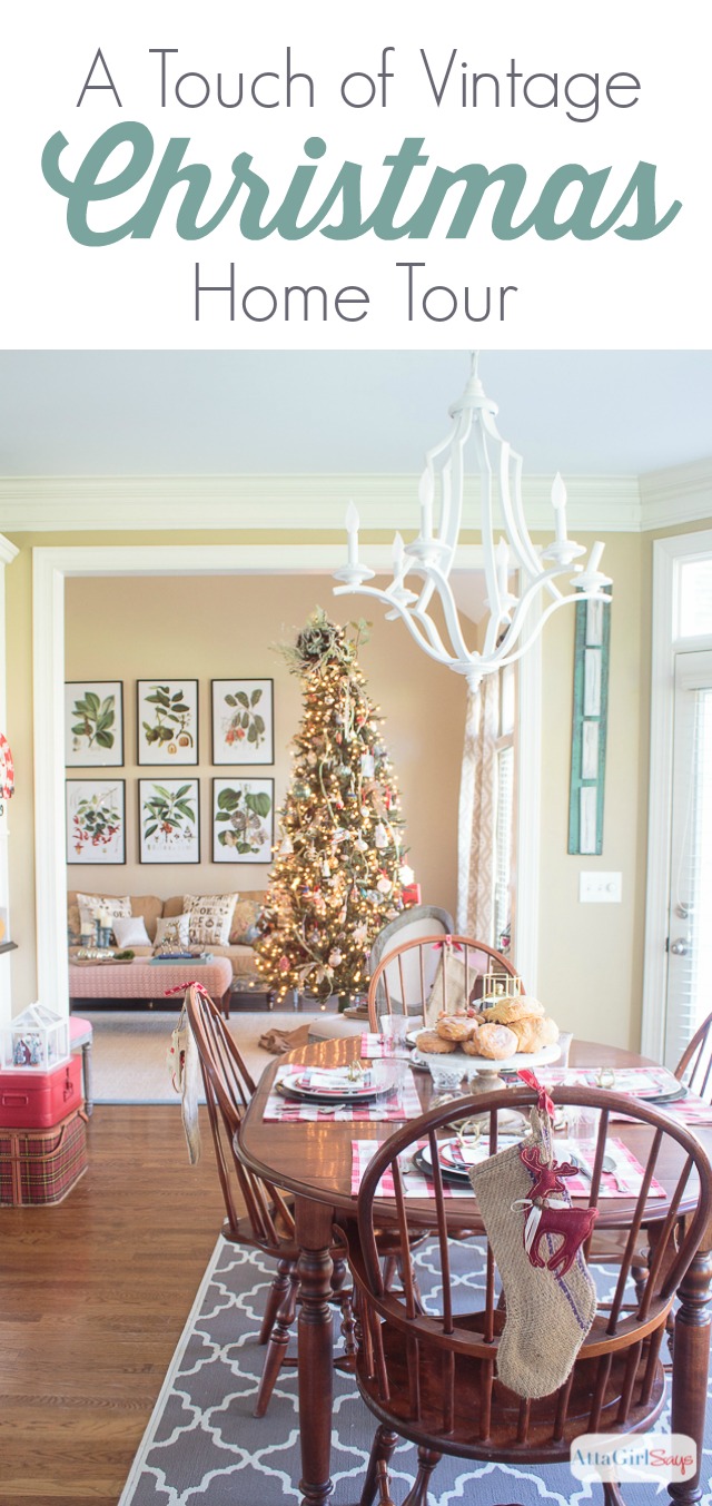If you like vintage style and color, you'll love this vintage Christmas home tour at AttaGirlSays.com. Room after room of inspiration, featuring fabulous vintage finds mixed with modern details. You'll love all the gorgeous fabrics, and the way the homeowners use pattern and color. And if you're crushing on gold, you don't want to miss the living room in this house!