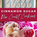 pie crust hearts with cinnamon sugar