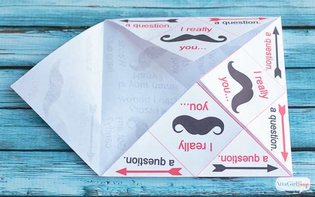 A printable paper fortune teller is a fun and creative way to show that special someone how you feel on Valentine's Day.