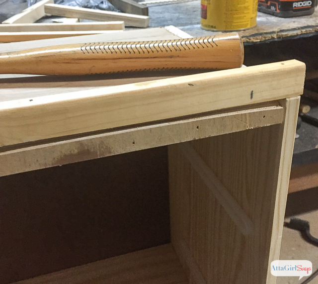 For this Ikea Rast Hack, I adding simple trim molding to the top of the nightstand to create a faux tray. Click to see the full transformation. #hickoryhardware #ikeahack #sponsored
