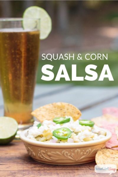 corn and squash salsa with chips