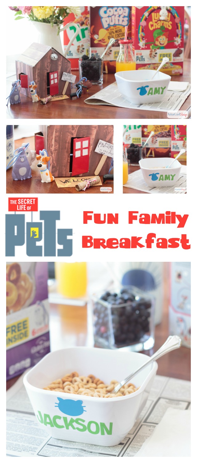 Crafts and breakfast buffet ideas inspired by the movie The Secret Life of Pets. #sponsored @petsmovie #TheSecretLifeofPets