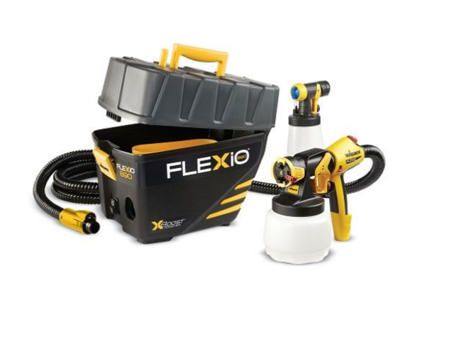 Painting chairs can be such a time consuming pain. That's why I'm sharing this tutorial for how to use a paint sprayer to paint chairs and other detailed, scrolled and spindly furniture. I used my Wagner Flexio 890 Sprayer to quickly revive these iron outdoor bistro chairs. I was able to use durable outdoor paint in the sprayer with absolutely no issues. And cleanup with quick and easy. #sponsored