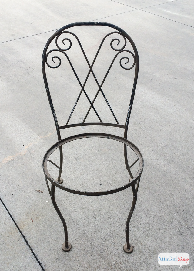 Painting chairs can be such a time consuming pain. That's why I'm sharing this tutorial for how to use a paint sprayer to paint chairs and other detailed, scrolled and spindly furniture. I used my Wagner Flexio 890 Sprayer to quickly revive these iron outdoor bistro chairs. I was able to use durable outdoor paint in the sprayer with absolutely no issues. And cleanup with quick and easy. #sponsored