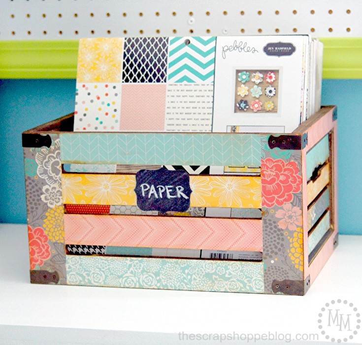 Decoupaged Paper Crate