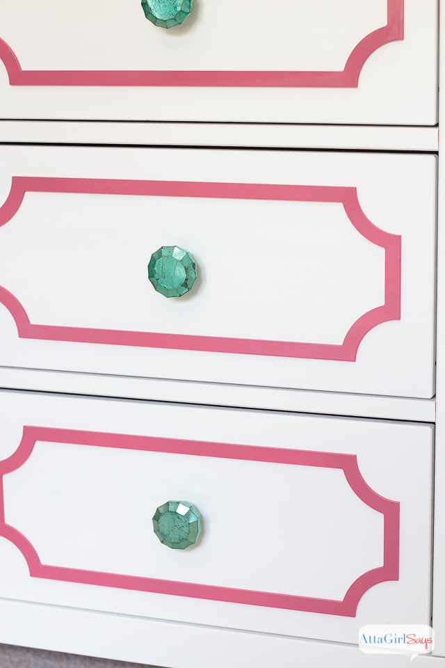 Transform a plain IKEA sideboard into beautiful chinoiserie furniture using O'verlays decorative panels. #sponsored