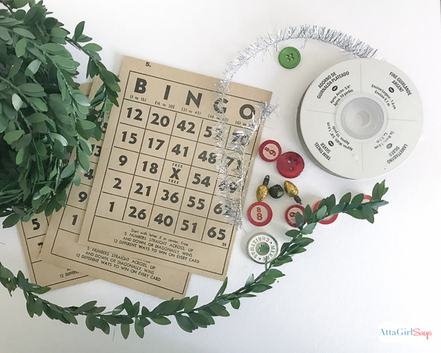 Add some vintage style to your tree with these handmade Christmas bingo card ornaments. You can make a playable set, too, for family game night.