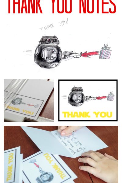 Learn how to design and print-at-home custom thank you cards using your kid's artwork. No special equipment or design skills necessary. #ad #LoveYourPC
